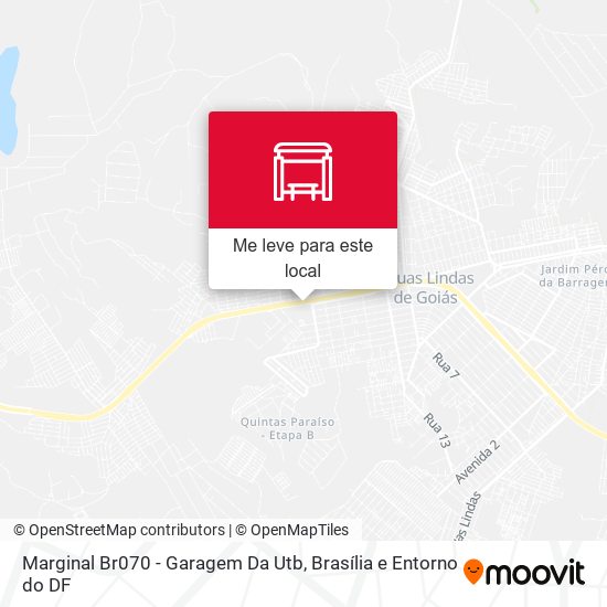 Marginal Br070 - Garagem Da Utb mapa