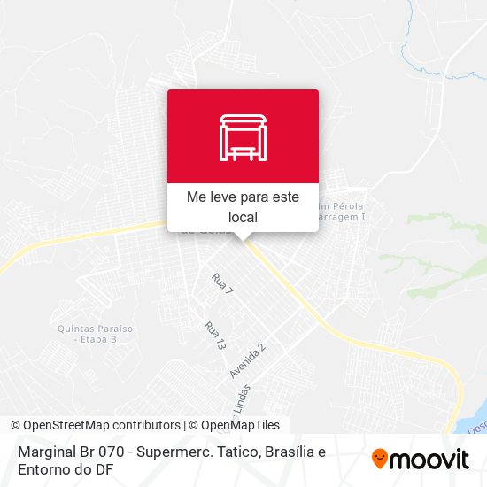 Marginal Br 070 - Supermerc. Tatico mapa