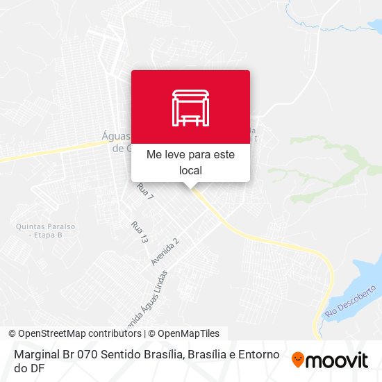 Marginal Br 070 Sentido Brasília mapa