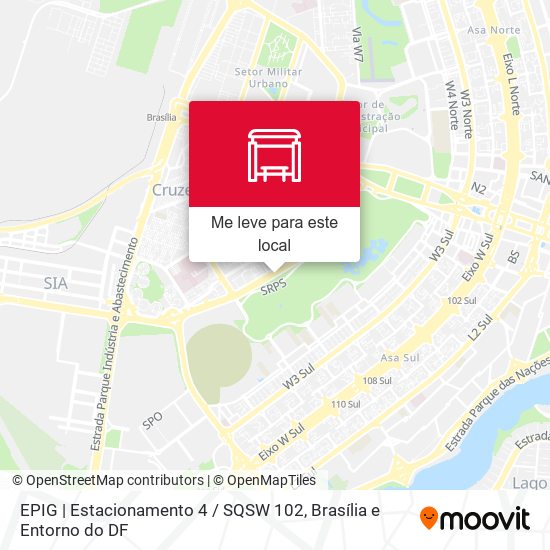 EPIG | Estacionamento 4 / SQSW 102 mapa