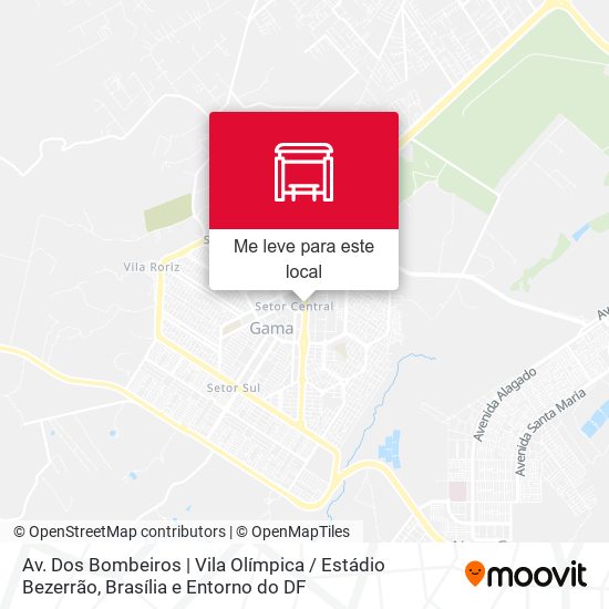 Av. Dos Bombeiros | Vila Olímpica / Estádio Bezerrão mapa