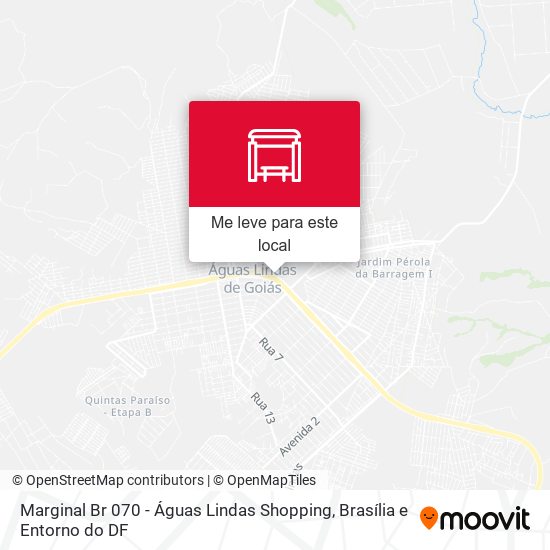 Marginal Br 070 - Águas Lindas Shopping mapa