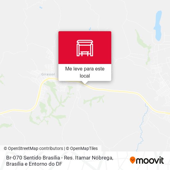 Br-070 Sentido Brasília - Res. Itamar Nóbrega mapa