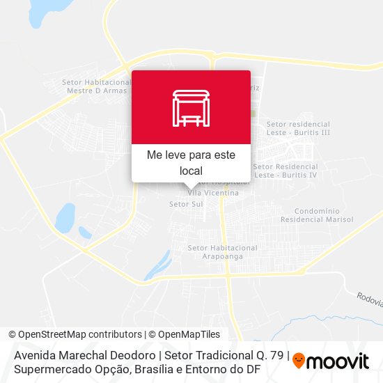 Avenida Marechal Deodoro | Setor Tradicional Q. 79 | Supermercado Opção mapa