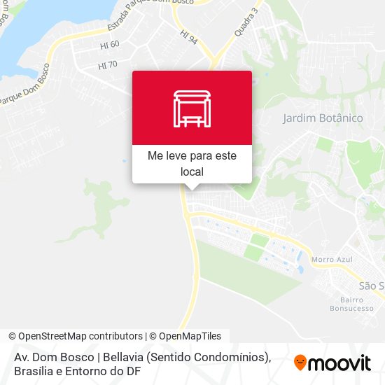 Av. Dom Bosco | Bellavia (Sentido Condomínios) mapa