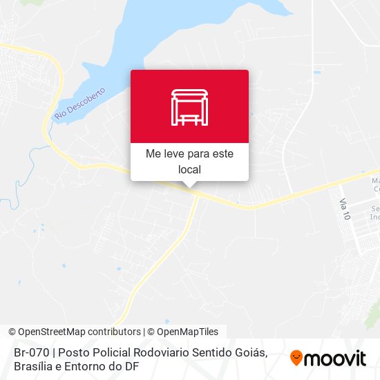 Br-070 | Posto Policial Rodoviario Sentido Goiás mapa