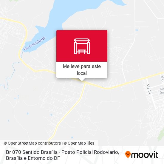 Br 070 Sentido Brasília - Posto Policial Rodoviario mapa