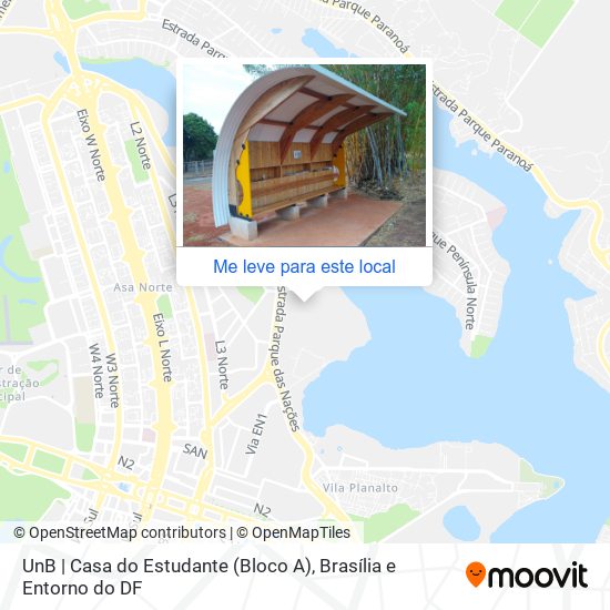 UnB | Casa do Estudante (Bloco A) mapa
