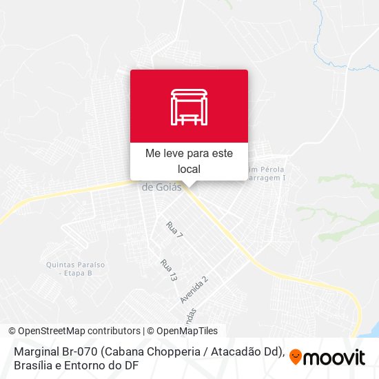 Marginal Br-070 (Cabana Chopperia / Atacadão Dd) mapa