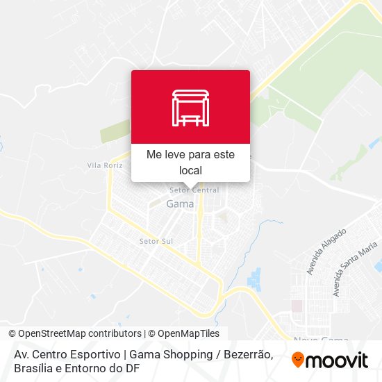 Av. Centro Esportivo | Gama Shopping / Bezerrão mapa