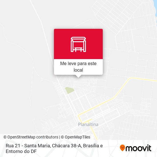 Rua 21 - Santa Maria, Chácara 38-A mapa