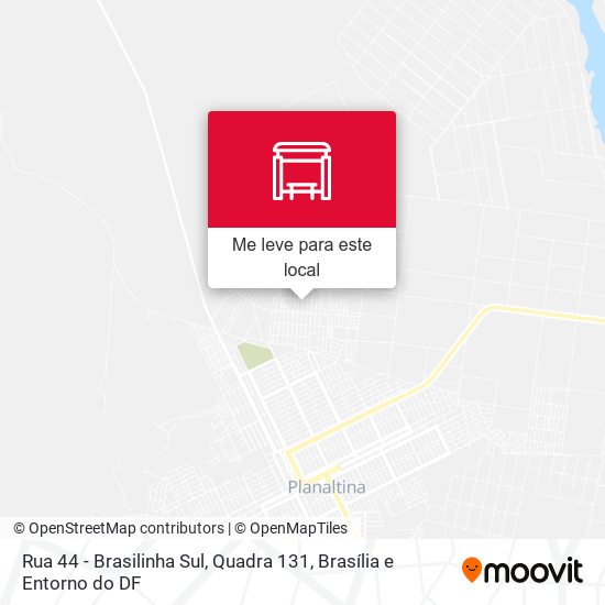 Rua 44 - Brasilinha Sul, Quadra 131 mapa