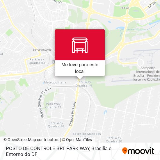 POSTO DE CONTROLE BRT PARK WAY mapa
