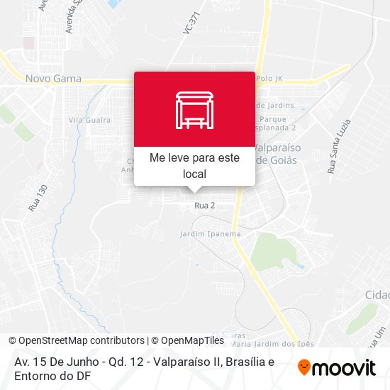 Av. 15 De Junho - Qd. 12 - Valparaíso II mapa