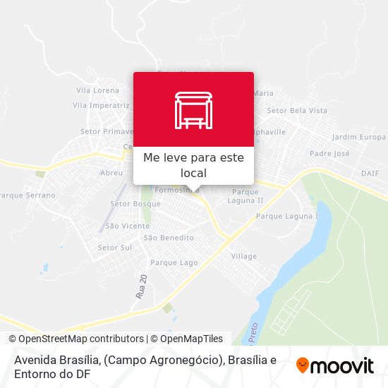 Avenida Brasília, (Campo Agronegócio) mapa