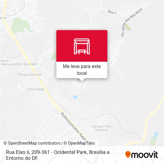 Rua Eixo Ii, 209-361 - Ocidental Park mapa