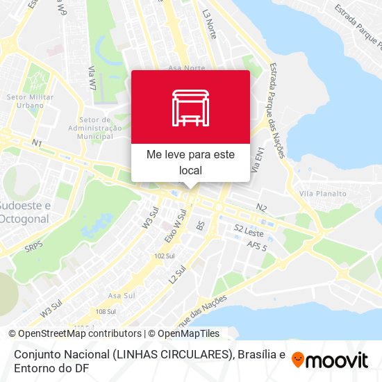 Conjunto Nacional | Linhas Circulares mapa