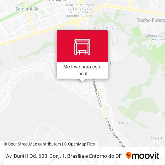 Av. Buriti | Qd. 603, Conj. 1 mapa