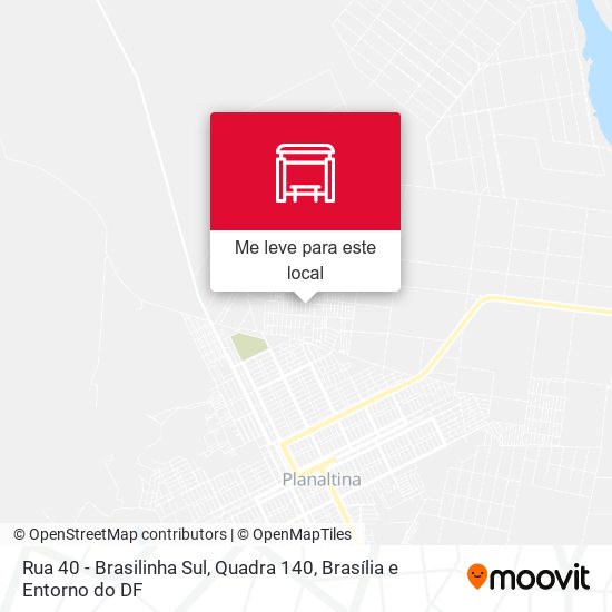 Rua 40 - Brasilinha Sul, Quadra 140 mapa