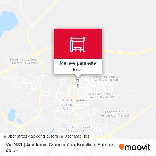 Via NS1 | Academia Comunitária mapa