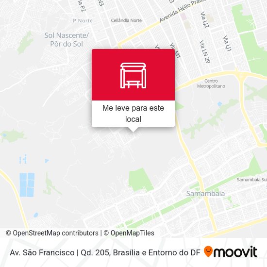 Av. São Francisco | Qd. 205 mapa