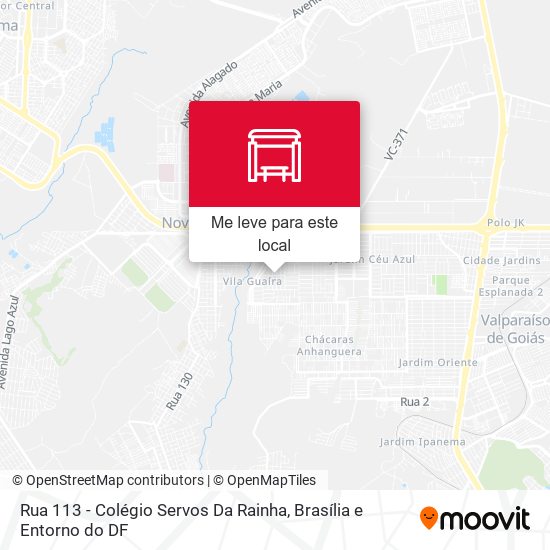 Rua 113 - Colégio Servos Da Rainha mapa
