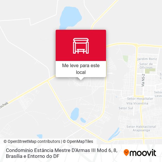 Condomínio Estância Mestre D'Armas III Mod 6, 8 mapa