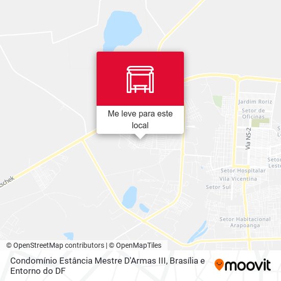 Condomínio Estância Mestre D'Armas III mapa