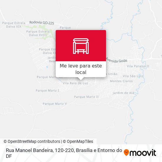 Rua Manoel Bandeira, 120-220 mapa