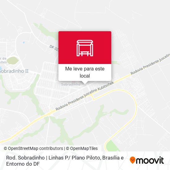 Rod. Sobradinho | Linhas P/ Plano Piloto mapa