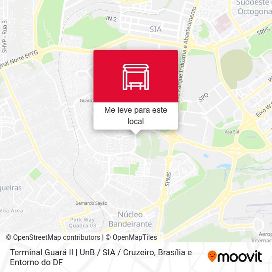 Terminal Guará II | UnB / SIA / Cruzeiro mapa