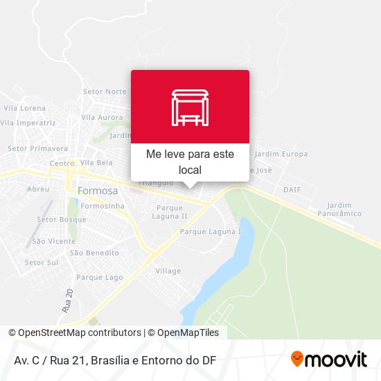 Av. C / Rua 21 mapa