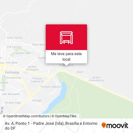 Av. A, Ponto 1 - Padre José (Ida) mapa