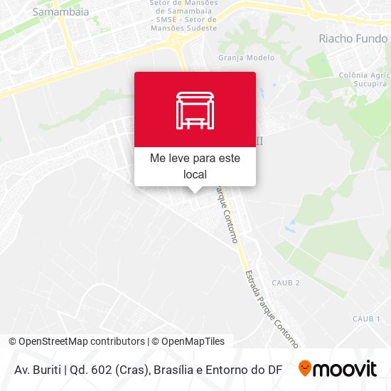 Av. Buriti | Qd. 602 (Cras) mapa