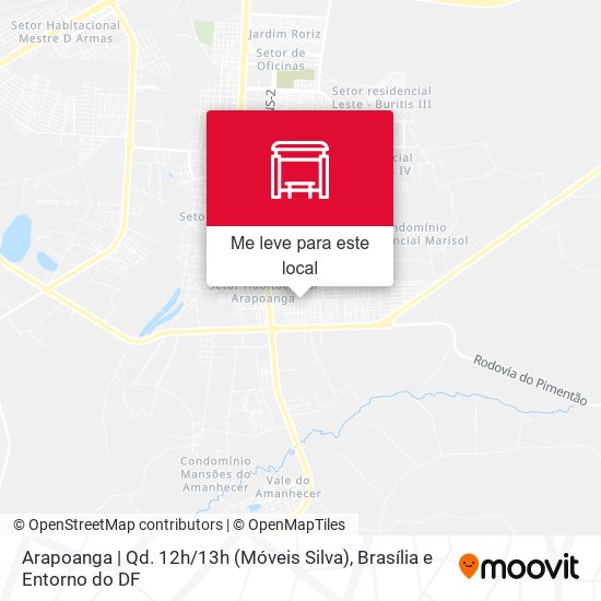 Arapoanga | Qd. 12h / 13h (Móveis Silva) mapa
