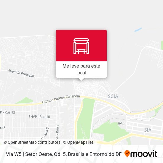 Via W5 | Setor Oeste, Qd. 5 mapa
