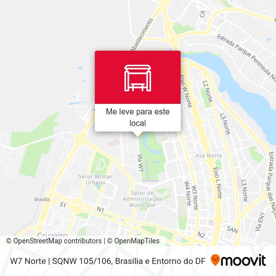 W7 Norte | SQNW 105/106 mapa