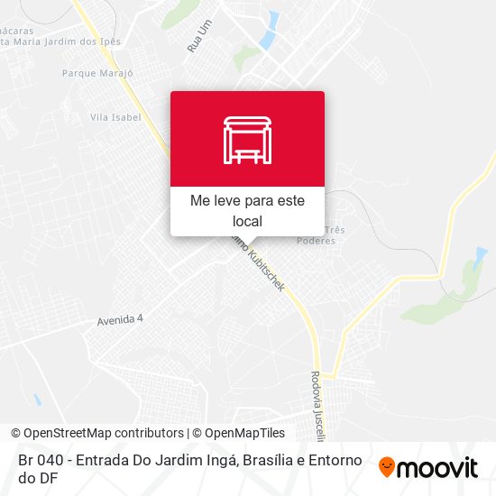 Br 040 - Entrada Do Jardim Ingá mapa