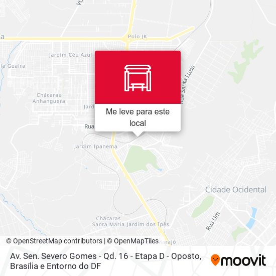 Av. Sen. Severo Gomes - Qd. 16 - Etapa D - Oposto mapa