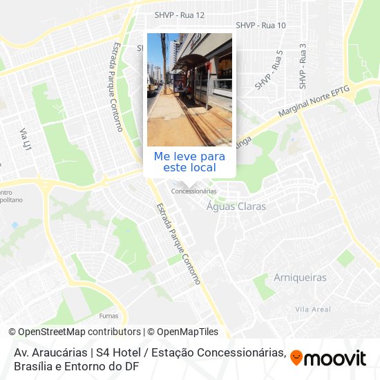 Av. Araucárias | S4 Hotel / Estação Concessionárias mapa