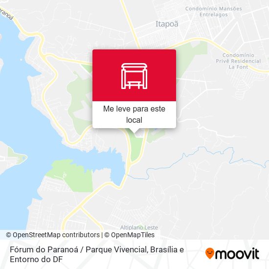 Fórum do Paranoá / Parque Vivencial mapa