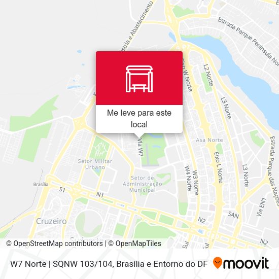 W7 Norte | SQNW 103/104 mapa