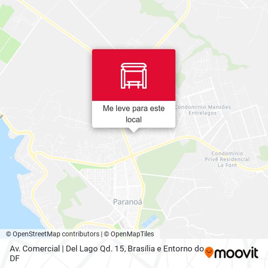 Av. Comercial | Del Lago Qd. 15 mapa