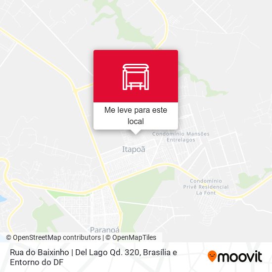 Rua do Baixinho | Del Lago Qd. 320 mapa