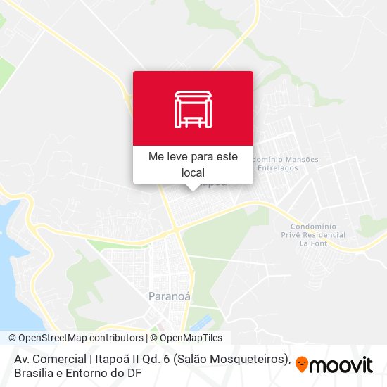 Av. Comercial | Itapoã II Qd. 6 (Salão Mosqueteiros) mapa