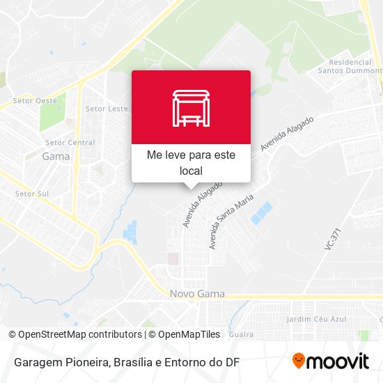 Garagem Pioneira mapa