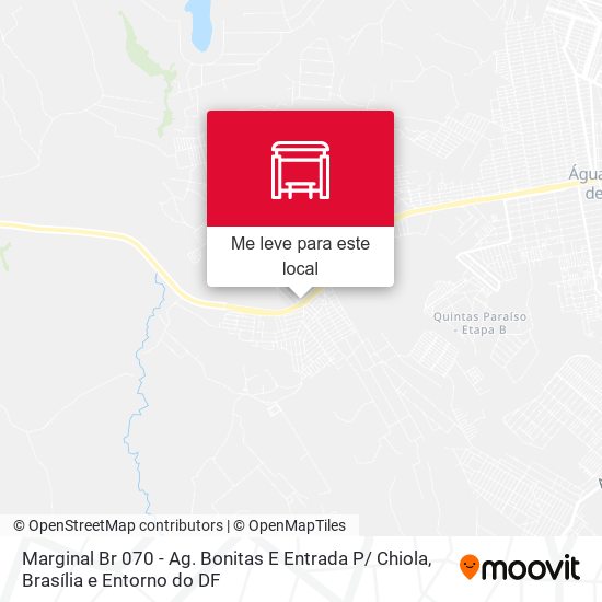 Marginal Br 070 - Ag. Bonitas E Entrada P/ Chiola mapa
