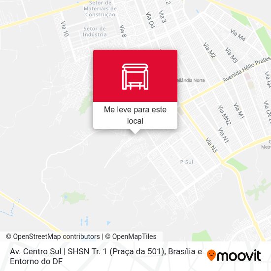 Av. Centro Sul | SHSN Tr. 1 (Praça da 501) mapa