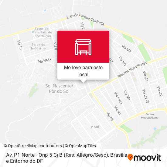 Av. P1 Norte - Qnp 5 Cj B (Res. Allegro / Sesc) mapa