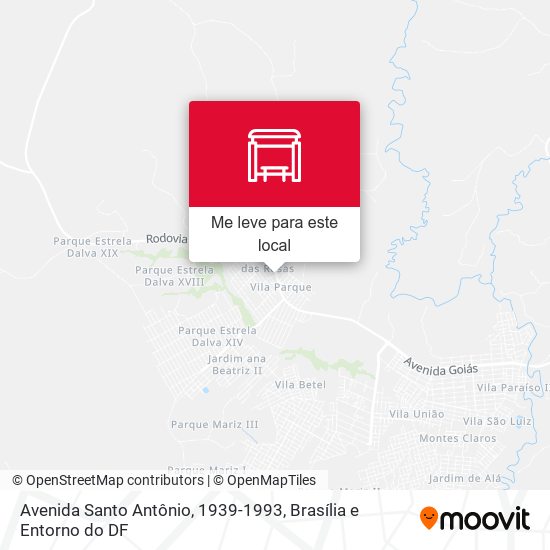 Avenida Santo Antônio, 1939-1993 mapa